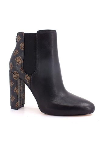 GUESS Stivaletto Tacco Alto Loghi Donna Brown Ocra FL8RICFAL10 - Sandrini Calzature e Abbigliamento