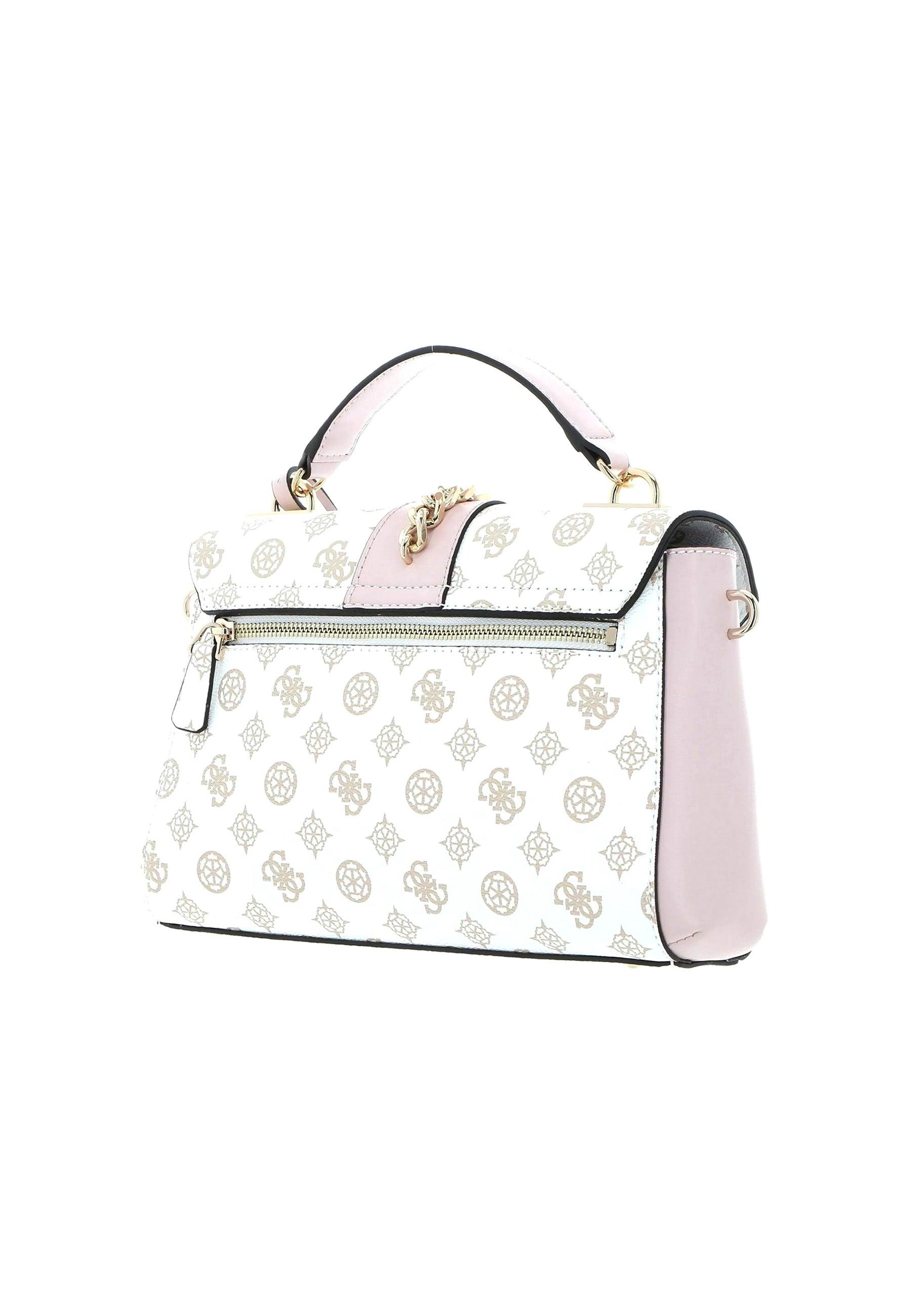 GUESS Tiberia Borsa Top Handle White Logo PG876320 - Sandrini Calzature e Abbigliamento