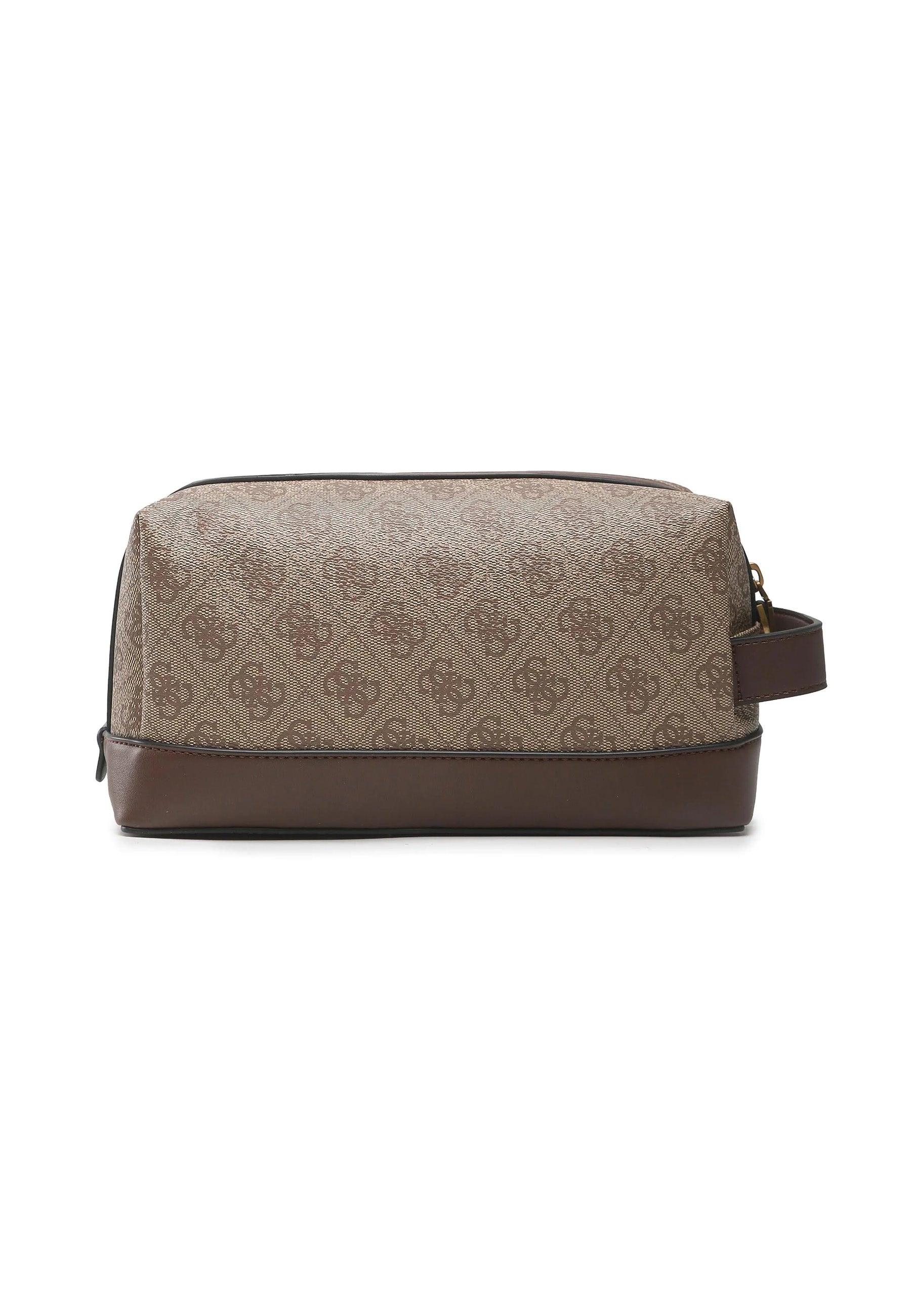 GUESS Vezzola Eco Pochette Beauty Case Uomo Beige Brown HMEVZLP2243 - Sandrini Calzature e Abbigliamento
