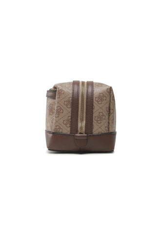 GUESS Vezzola Eco Pochette Beauty Case Uomo Beige Brown HMEVZLP2243 - Sandrini Calzature e Abbigliamento