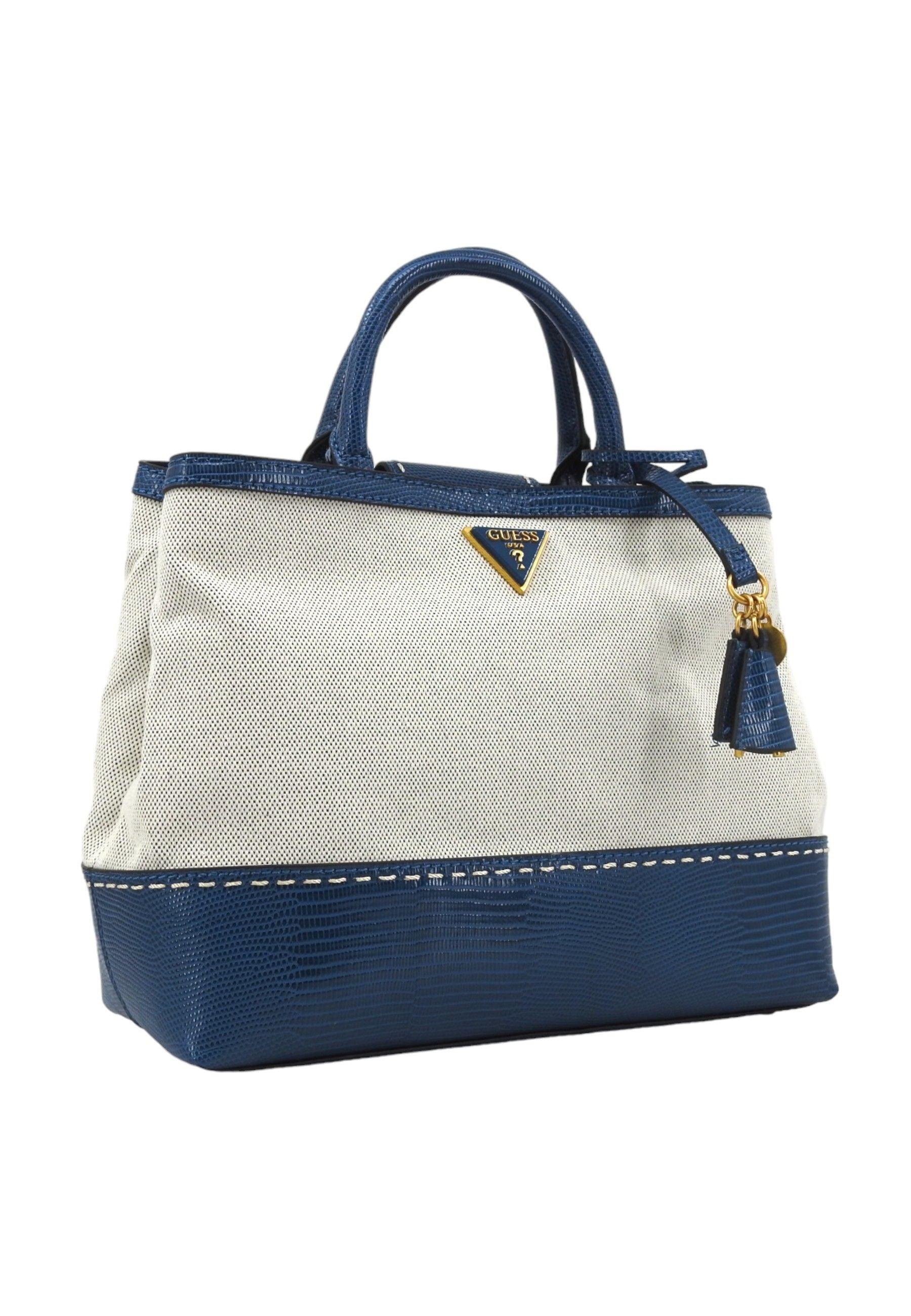 GUESS Zabry Borsa Donna Petrol Bianco WA923306 - Sandrini Calzature e Abbigliamento