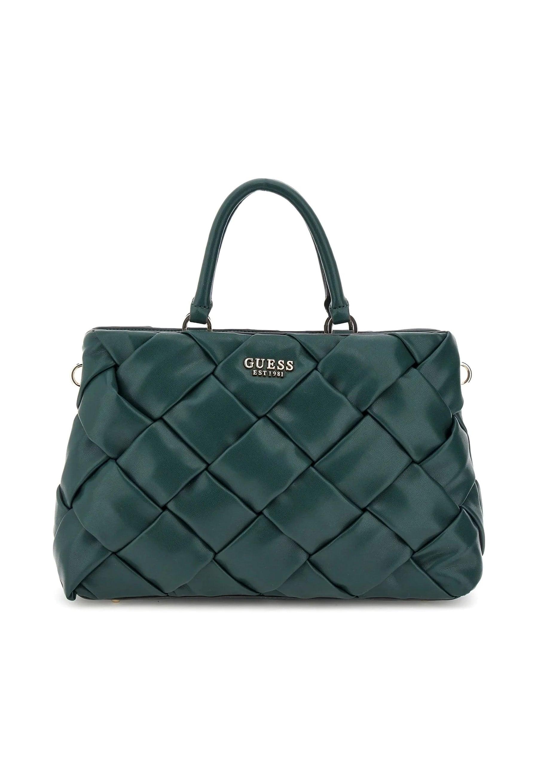 GUESS Zaina Borsa Girlfriend Satchel Forest WG898606 - Sandrini Calzature e Abbigliamento