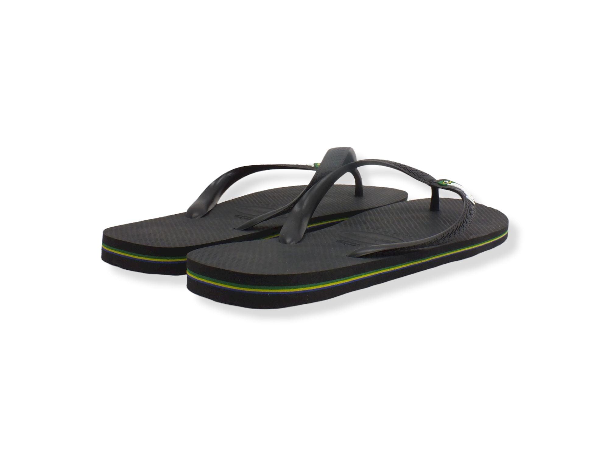 HAVAIANAS H Brasil Logo Infradito Donna Black 4110850 - Sandrini Calzature e Abbigliamento