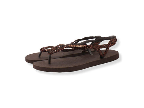 HAVAIANAS H Luna Prem II Infradito Donna Dark Brown 4147009 - Sandrini Calzature e Abbigliamento