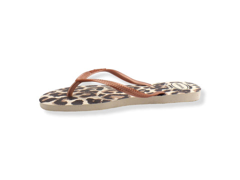 HAVAIANAS Slim Animal Infradito Donna Beige Rose Gold 4103352 - Sandrini Calzature e Abbigliamento