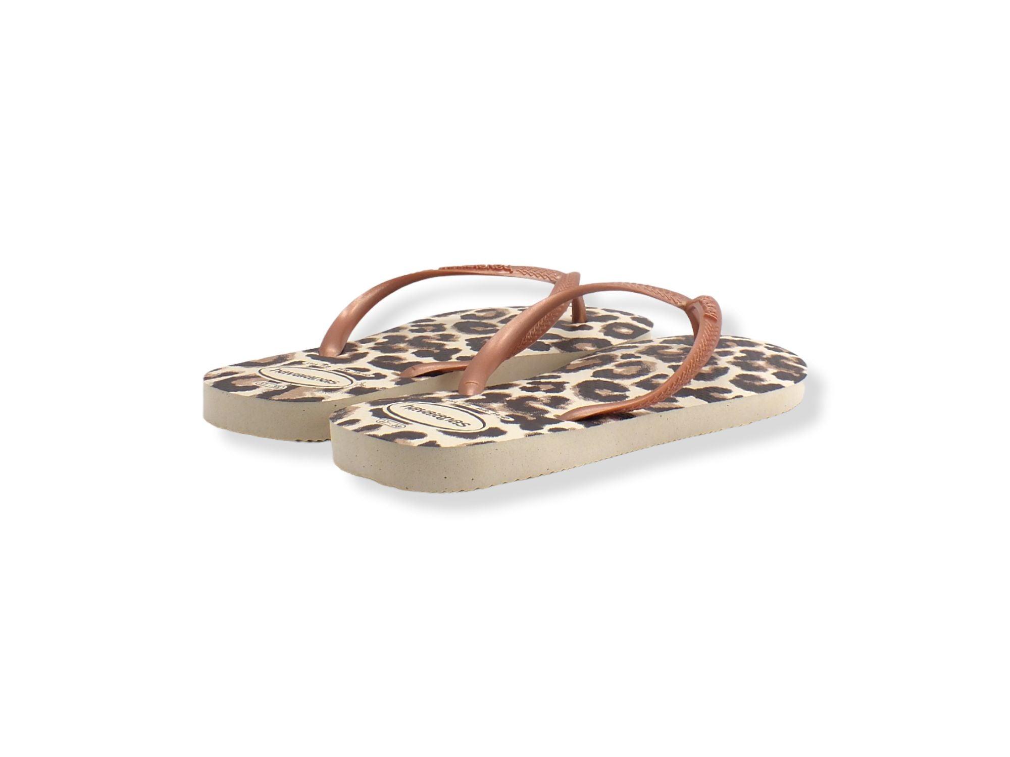 HAVAIANAS Slim Animal Infradito Donna Beige Rose Gold 4103352 - Sandrini Calzature e Abbigliamento
