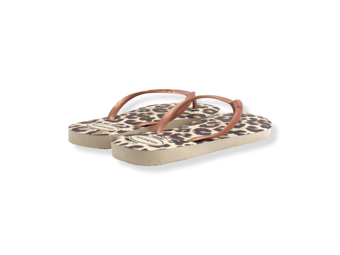 HAVAIANAS Slim Animal Infradito Donna Beige Rose Gold 4103352 - Sandrini Calzature e Abbigliamento