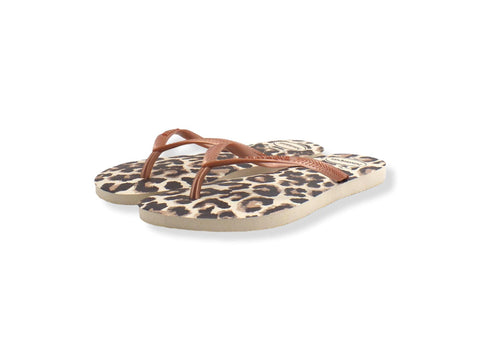 HAVAIANAS Slim Animal Infradito Donna Beige Rose Gold 4103352 - Sandrini Calzature e Abbigliamento