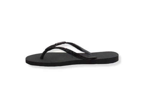 HAVAIANAS Slim Glitter II Infradito Donna Black Dark Grey 4146975 - Sandrini Calzature e Abbigliamento