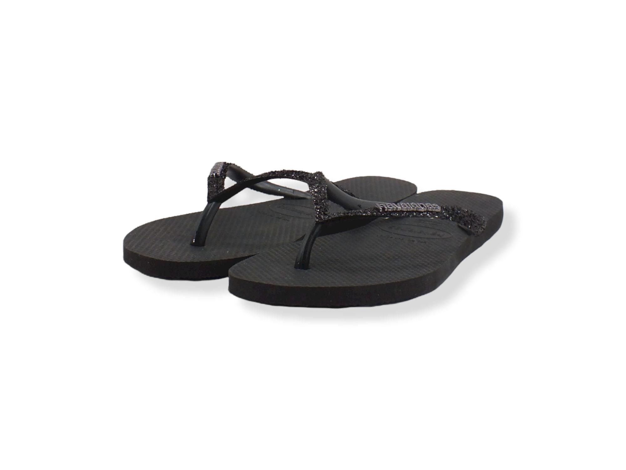 HAVAIANAS Slim Glitter II Infradito Donna Black Dark Grey 4146975 - Sandrini Calzature e Abbigliamento