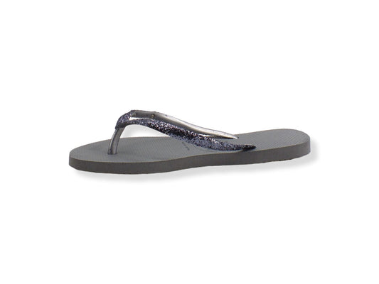 HAVAIANAS Slim Glitter II Infradito Donna Silver Steel Grey 4146975 - Sandrini Calzature e Abbigliamento