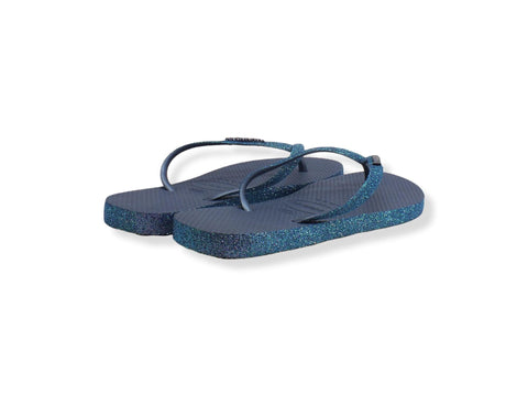 HAVAIANAS Slim Sparkle II Infradito Donna Glitter Ingido Blue 4146937 - Sandrini Calzature e Abbigliamento