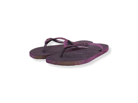 HAVAIANAS Slim Sparkle II Infradito Donna Glitter Viola Aubergine 4146937 - Sandrini Calzature e Abbigliamento