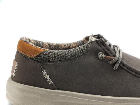 HAY DUDE Paul Scarpa Stringata Vela Suede Chocolate 112291900 - Sandrini Calzature e Abbigliamento