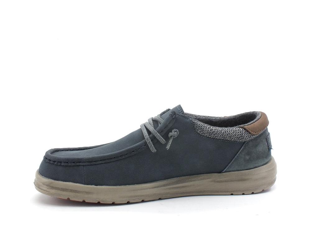 HAY DUDE Paul Scarpa Stringata Vela Suede Deep Blue 112292623 - Sandrini Calzature e Abbigliamento