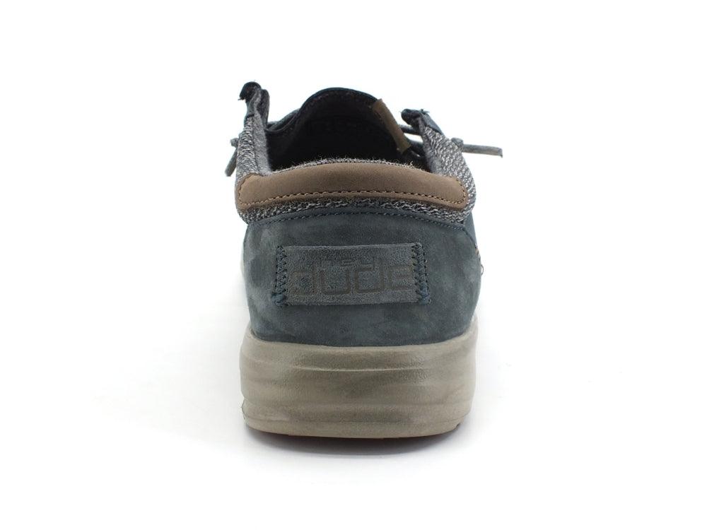 HAY DUDE Paul Scarpa Stringata Vela Suede Deep Blue 112292623 - Sandrini Calzature e Abbigliamento