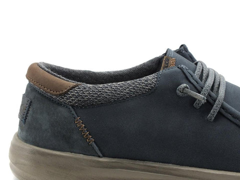 HAY DUDE Paul Scarpa Stringata Vela Suede Deep Blue 112292623 - Sandrini Calzature e Abbigliamento