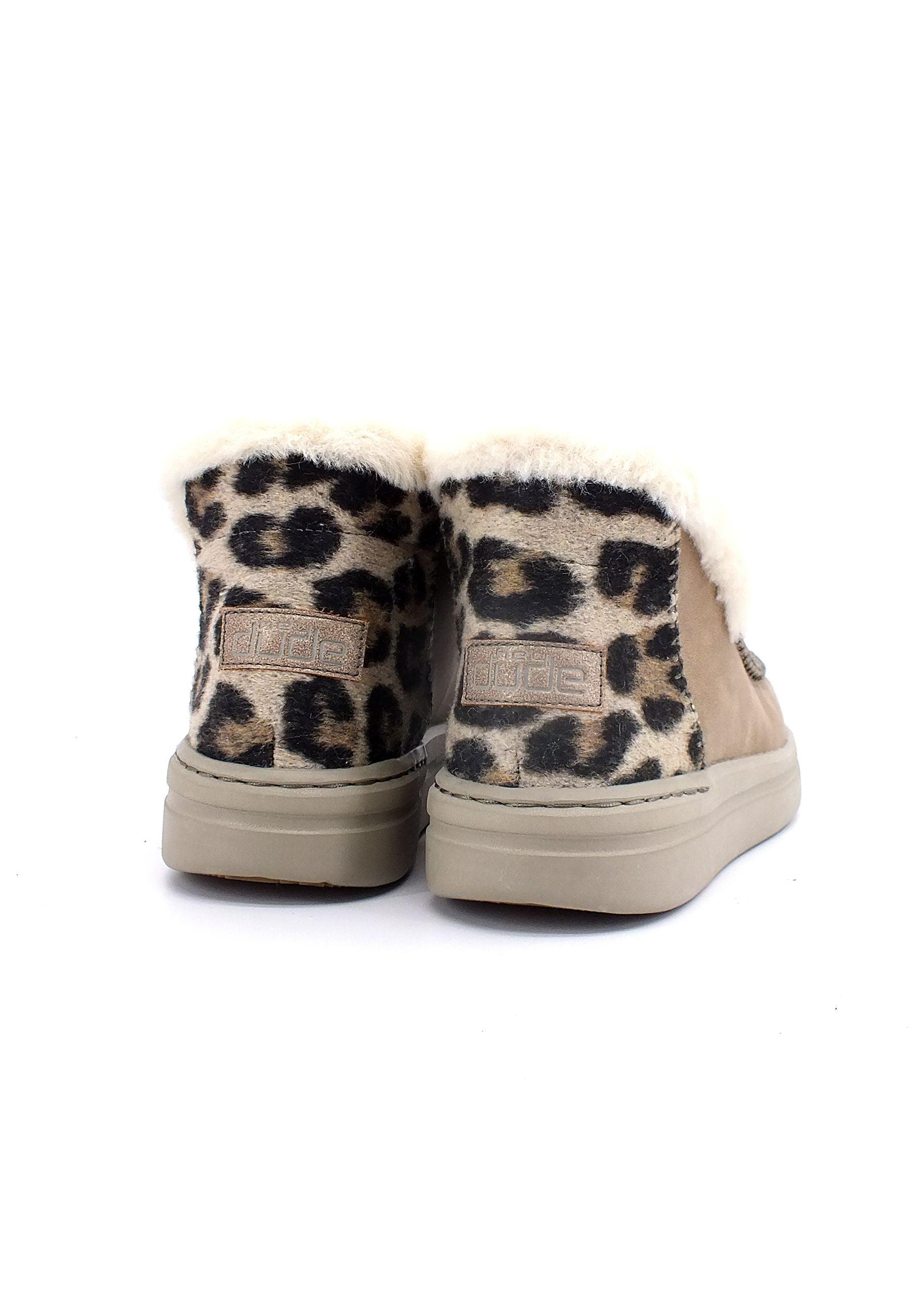 HEY DUDE Denny Grip Stivaletto Pelo Donna Nut 122451600 - Sandrini Calzature e Abbigliamento