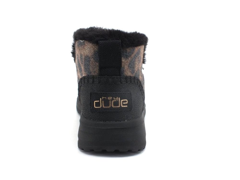 HEY DUDE Denny Stivaletto Pelo Animalier Leo Nut 122051619 - Sandrini Calzature e Abbigliamento