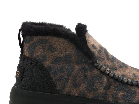 HEY DUDE Denny Stivaletto Pelo Animalier Leo Nut 122051619 - Sandrini Calzature e Abbigliamento