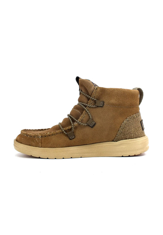 HEY DUDE Eloise Suede Stivaletto Donna Chestnut 122011602 - Sandrini Calzature e Abbigliamento