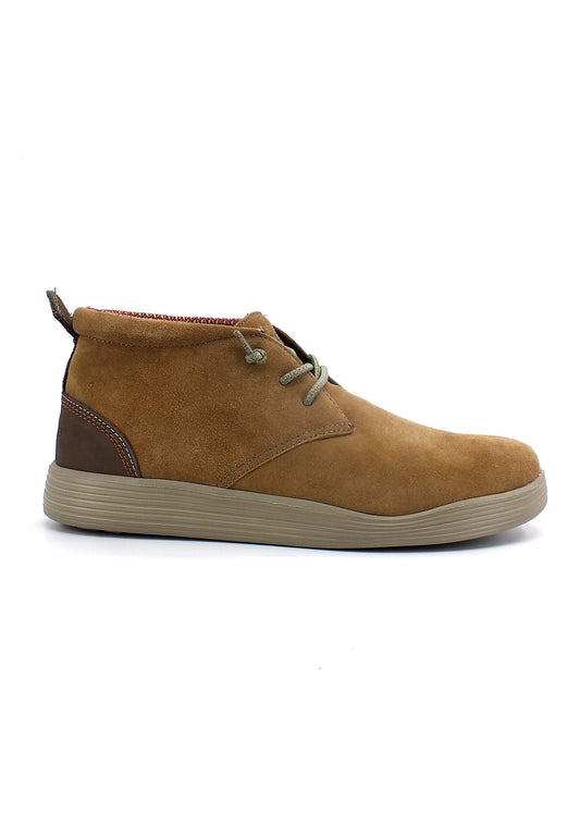 HEY DUDE Jo Suede Sneaker Clark Uomo Cognac 112371629 - Sandrini Calzature e Abbigliamento