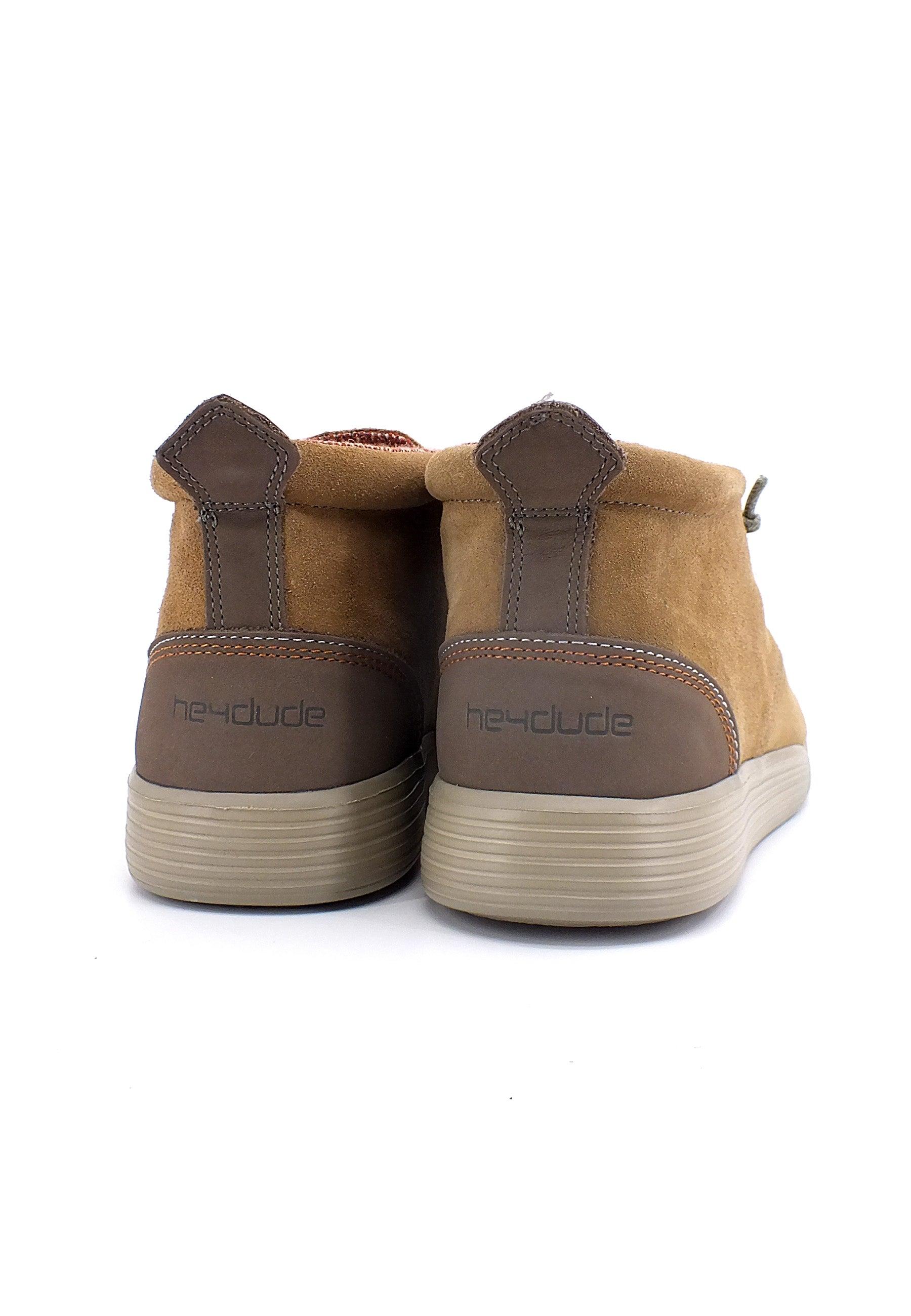HEY DUDE Jo Suede Sneaker Clark Uomo Cognac 112371629 - Sandrini Calzature e Abbigliamento