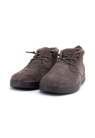 HEY DUDE Jo Suede Sneaker Clark Uomo Marrone Java 112371813 - Sandrini Calzature e Abbigliamento