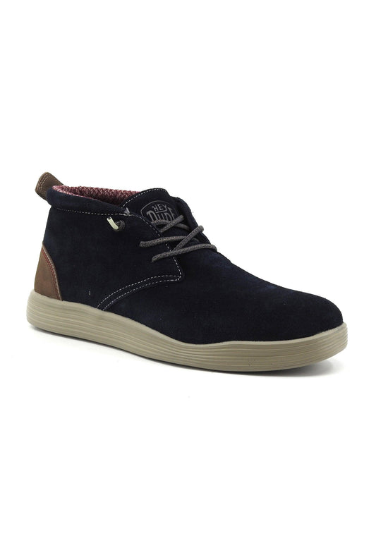 HEY DUDE Jo Suede Stivaletto Uomo Ocean Blue 40605-4MS - Sandrini Calzature e Abbigliamento