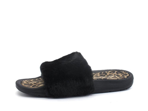 HEY DUDE Peggy Ciabatta Pelo Leopard Black Cheetah 122084895 - Sandrini Calzature e Abbigliamento