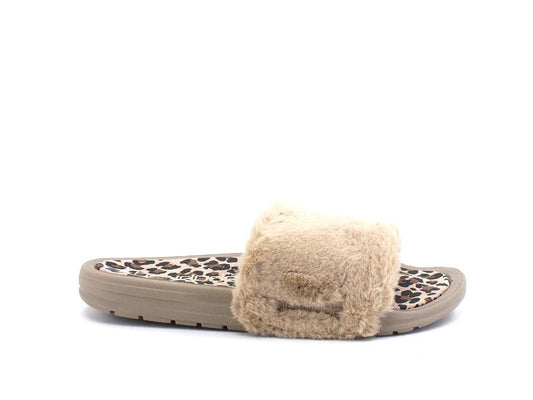 HEY DUDE Peggy Ciabatta Pelo Leopard Tan Cheetah 122081726 - Sandrini Calzature e Abbigliamento