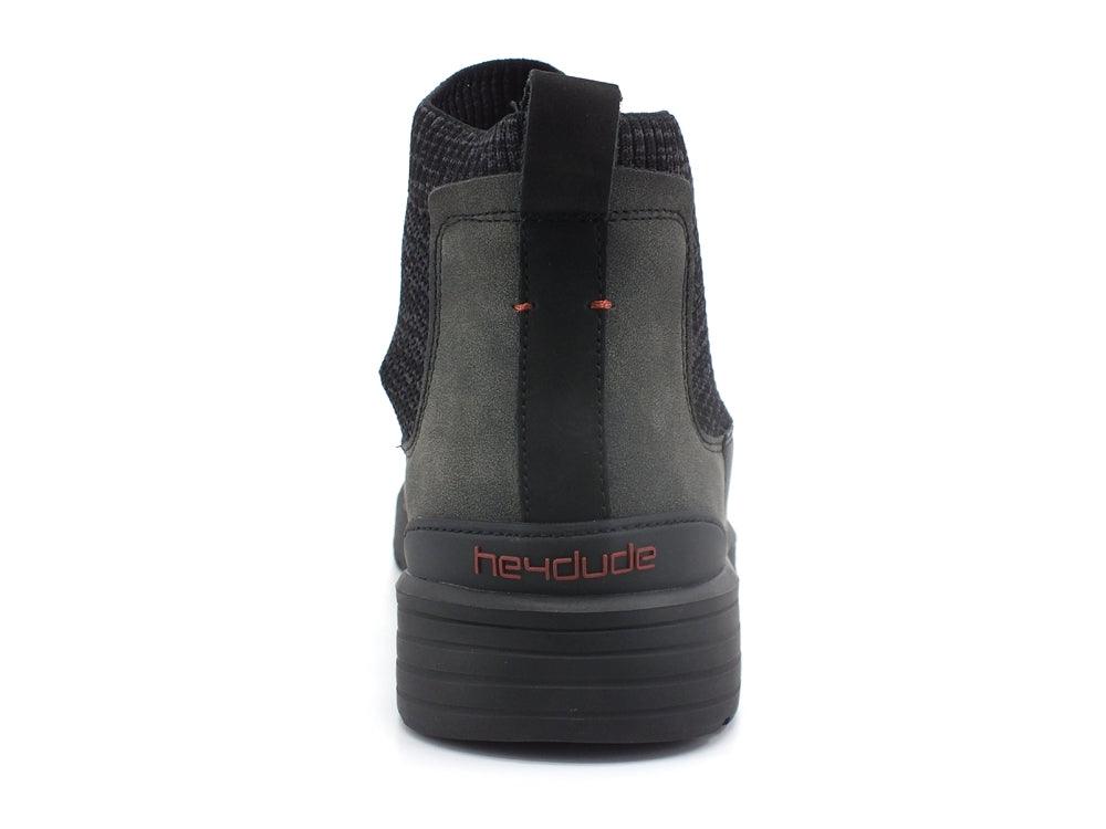 HEY DUDE Scoot Grip Stivaletto Polacco Elastici Grey Black 113314938 - Sandrini Calzature e Abbigliamento