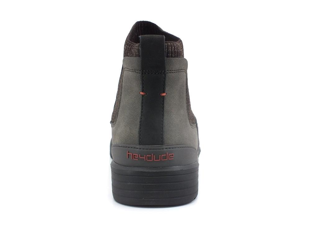 HEY DUDE Scoot Grip Stivaletto Polacco Elastici Grey Chocolate 113311900 - Sandrini Calzature e Abbigliamento