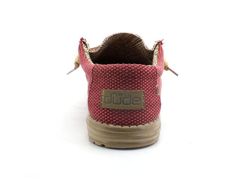 HEY DUDE Wally Braided Scarpa Vela Corda Pompeian Red 110626840 - Sandrini Calzature e Abbigliamento