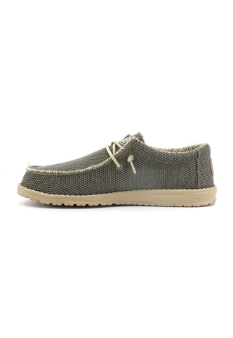 HEY DUDE Wally Braided Sneaker Vela Army 40003-3VE - Sandrini Calzature e Abbigliamento