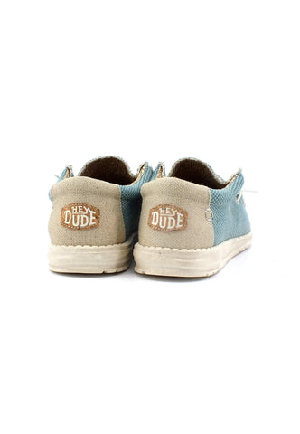 HEY DUDE Wally Braided Sneaker Vela Uomo Aqua 40003-449 - Sandrini Calzature e Abbigliamento