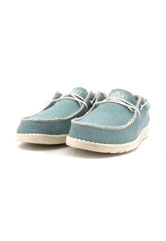 HEY DUDE Wally Braided Sneaker Vela Uomo Aqua 40003-449 - Sandrini Calzature e Abbigliamento
