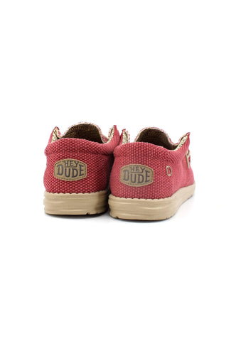 HEY DUDE Wally Braided Sneaker Vela Uomo Pompeian Red 40003-6VP - Sandrini Calzature e Abbigliamento