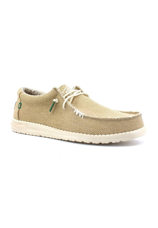 HEY DUDE Wally Braided Sneaker Vela Uomo Sand 40003-202 - Sandrini Calzature e Abbigliamento