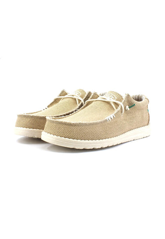 HEY DUDE Wally Braided Sneaker Vela Uomo Sand 40003-202 - Sandrini Calzature e Abbigliamento