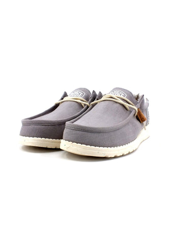 HEY DUDE Wally Break Stitch Sneaker Vela Uomo Grey 40015-030 - Sandrini Calzature e Abbigliamento