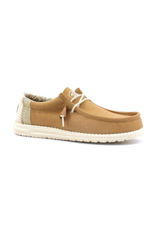 HEY DUDE Wally Break Stitch Sneaker Vela Uomo Ocra 40015-76F - Sandrini Calzature e Abbigliamento