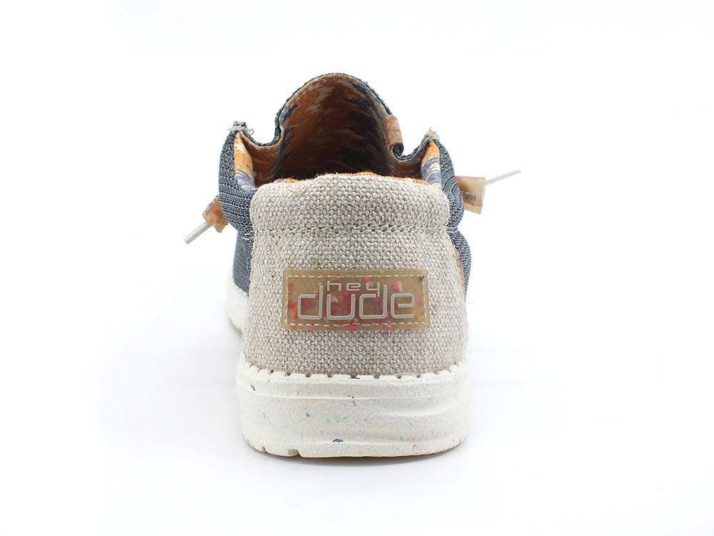 HEY DUDE Wally Eco Scarpa Vela Tex Blu Sox Aegean 112472724 - Sandrini Calzature e Abbigliamento
