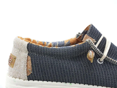 HEY DUDE Wally Eco Scarpa Vela Tex Blu Sox Aegean 112472724 - Sandrini Calzature e Abbigliamento