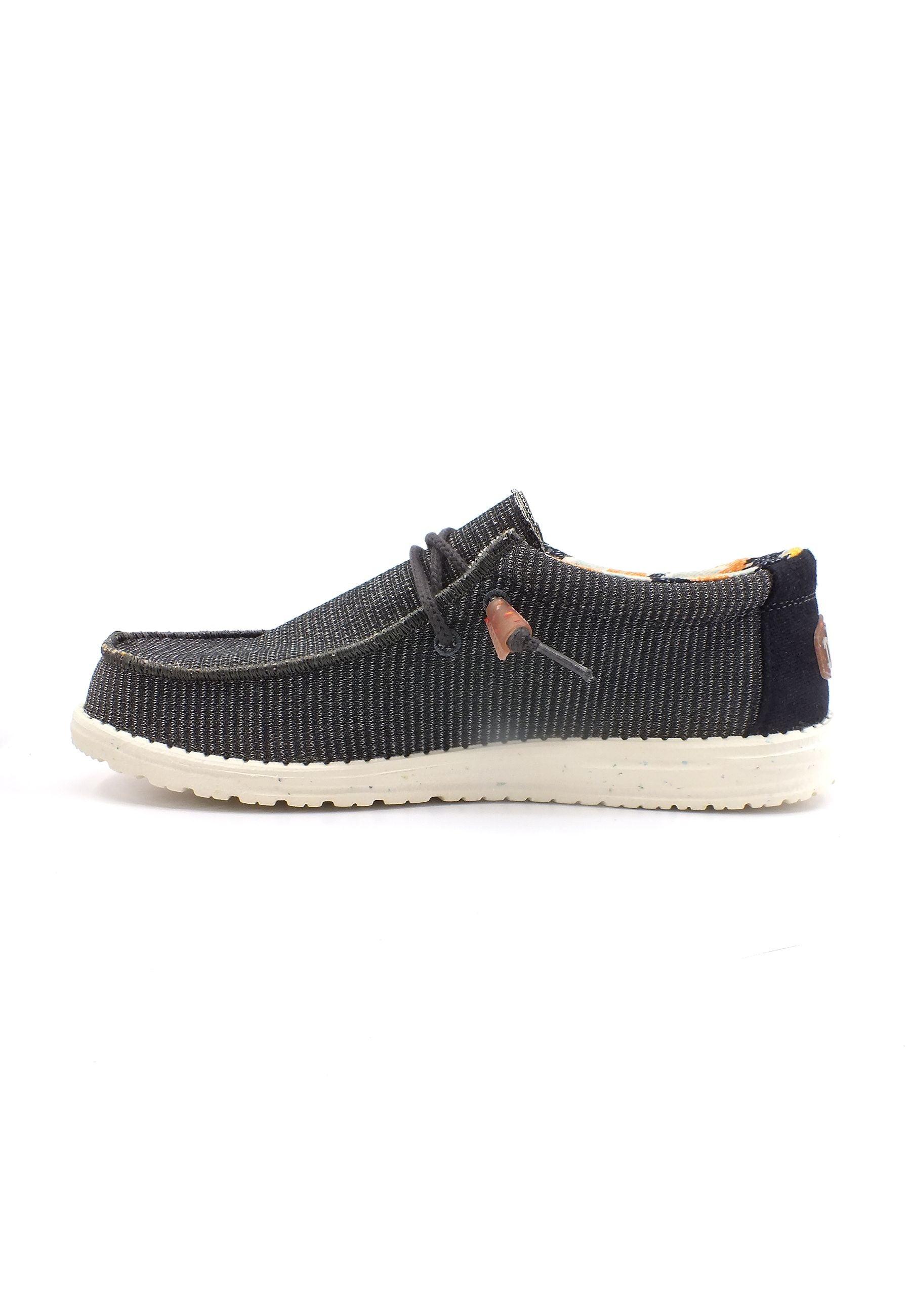 HEY DUDE Wally Knit Sneaker Vela Uomo Charcoal 40007-025 - Sandrini Calzature e Abbigliamento