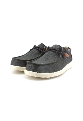 HEY DUDE Wally Knit Sneaker Vela Uomo Charcoal 40007-025 - Sandrini Calzature e Abbigliamento