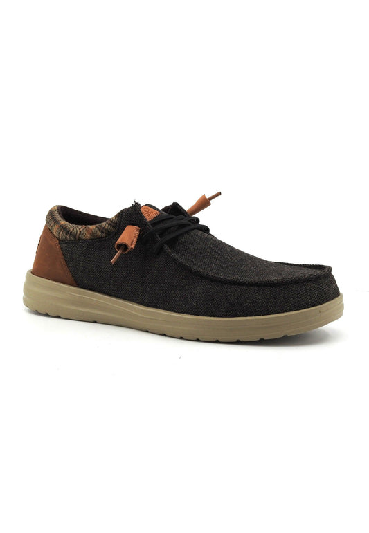 HEY DUDE Wally Sneaker Vela Uomo Brown 40174-255 - Sandrini Calzature e Abbigliamento