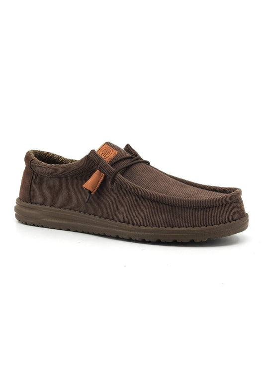 HEY DUDE Wally Sneaker Vela Uomo Chocolate 40163-200 - Sandrini Calzature e Abbigliamento