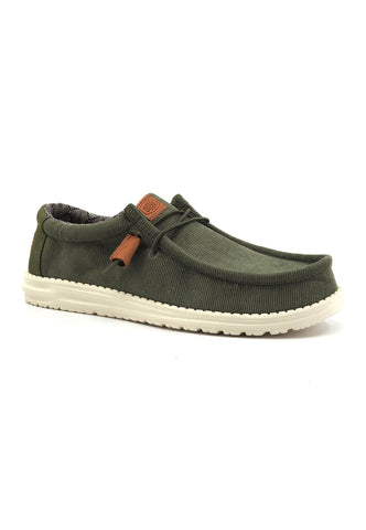 HEY DUDE Wally Sneaker Vela Uomo Olive 40163-337 - Sandrini Calzature e Abbigliamento