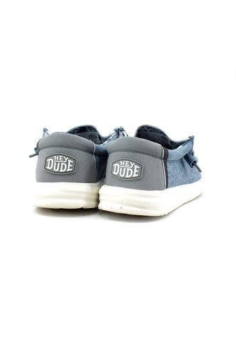 HEY DUDE Wally Sneaker Vela Uomo Overcast 40013-4MU - Sandrini Calzature e Abbigliamento